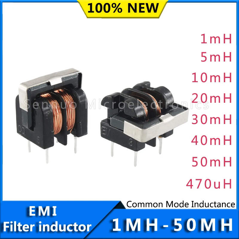 5Pcs UU9.8 UF9.8 Common Mode Choke Inductor 470uH 1mH 5mH 10mH 20mH 30mH 40mH 50mH For EMI Filter Common Mode Inductor