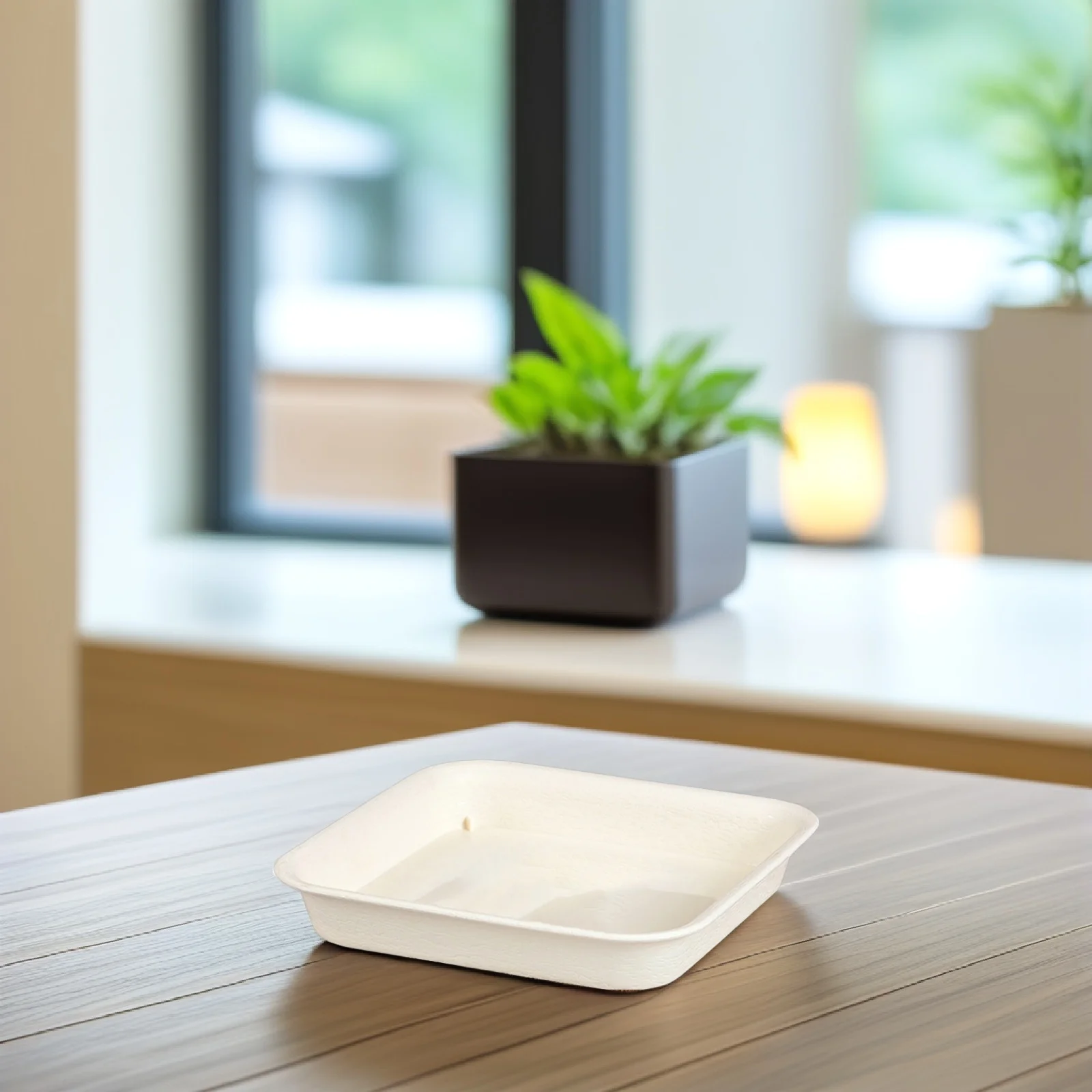 

2pcs Plastic Flower Pot Tray Square Thicken Leakproof Garden Tray For Potted Plants Heavy Duty Base Indoor Outdoor Use Beige S