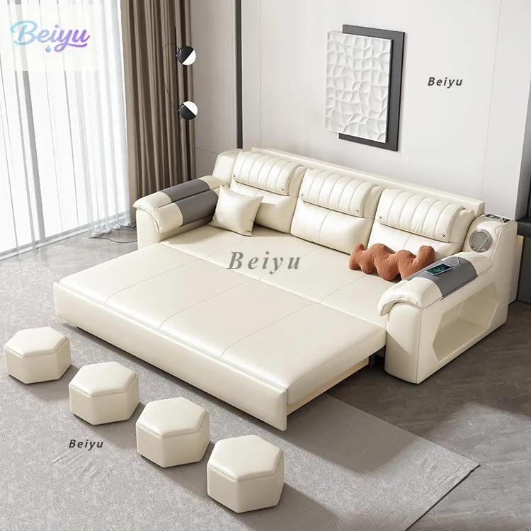 

Processing custom cat scratching skin folding storage sofa bed pulling integrated dual-purpose small apartment living room