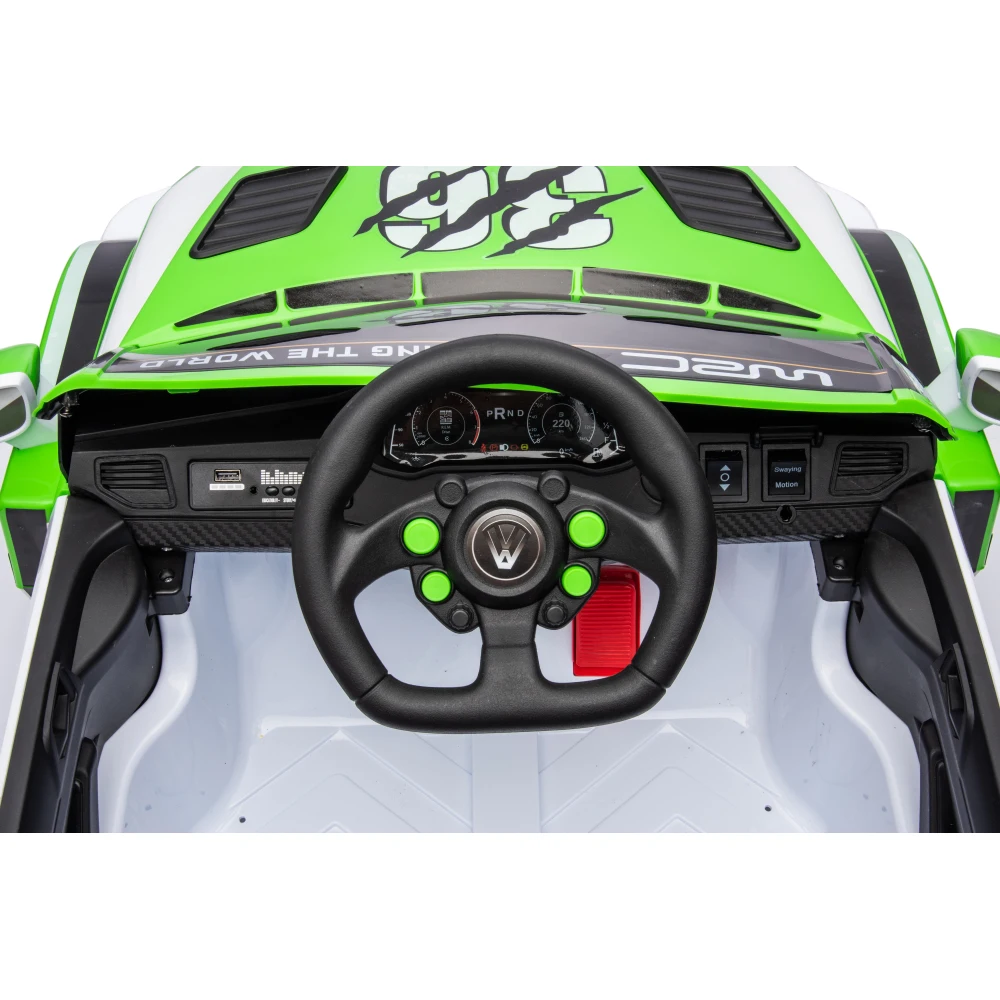 Auto per bambini elettriche in giro on12V4A 20W * 2 avvio a un pulsante, due porte possono aprire 2.4G r/c, cintura di sicurezza assorbitore a quattro ruote giro in auto