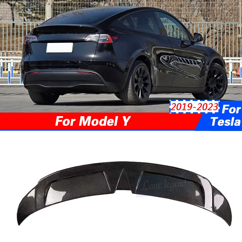 Carbon Fiber Material Rear Trunk Lid Car Spoiler Wings Exterior Upgrade Tuning Accessories For Tesla Model Y 2019-2023