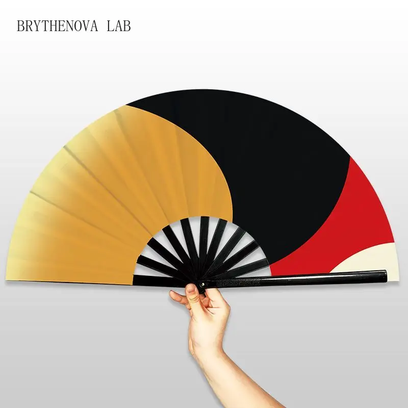 Three Color Kung Fu Tai Chi Fan Plastic Ribs Single Dancing Sided Fan Chinese Style Ink-wash Chinese Martial Arts Sound