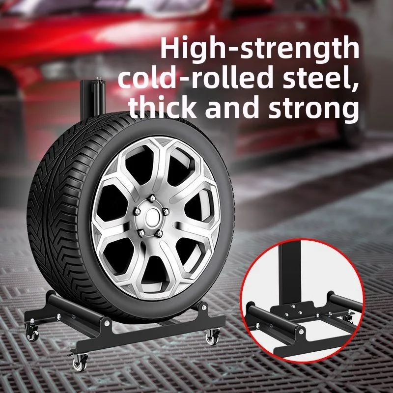 durable Rotatable Tire Cleaning Stand, Wheel Hub Renovation Bracket for Tire Repair and Degumming