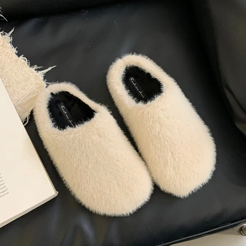

Леопардовые пушистые тапочки, женские туфли-лодочки на плоской подошве, зимние сандалии, трендовые кроссовки 2025 года, теплая короткая плюшевая обувь, шлепанцы с открытой пяткой