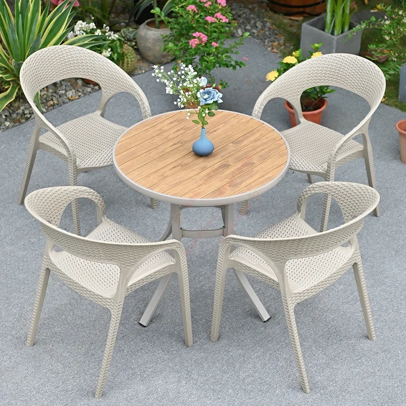 Round Mobile Garden Furniture Sets Coffee Restaurant Outdoor Study Garden Furniture Sets Luxury Mesas De Jantar Home Furniture
