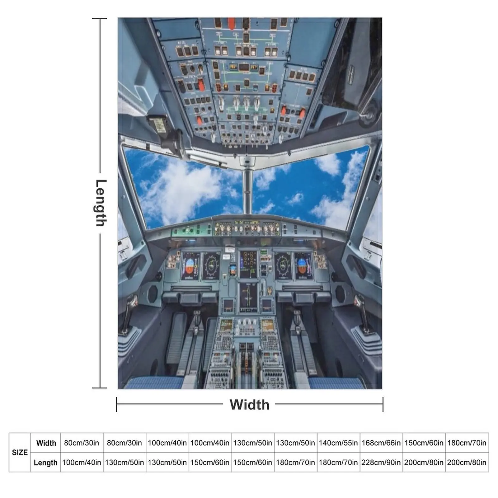 Airbus A320 Throw Blanket Plaid Shaggy Blankets