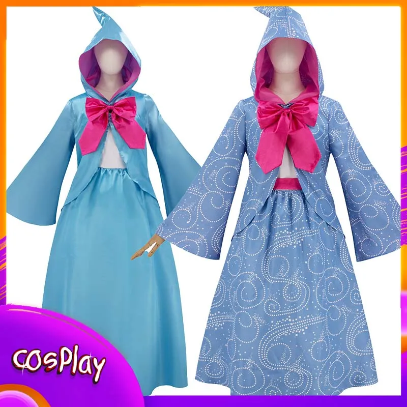 Disfraz de Cosplay de Hada de Cenicienta de Disney para mujer, falda Cos de película, accesorios para fiesta de Halloween, ropa de actuación para niña, regalo