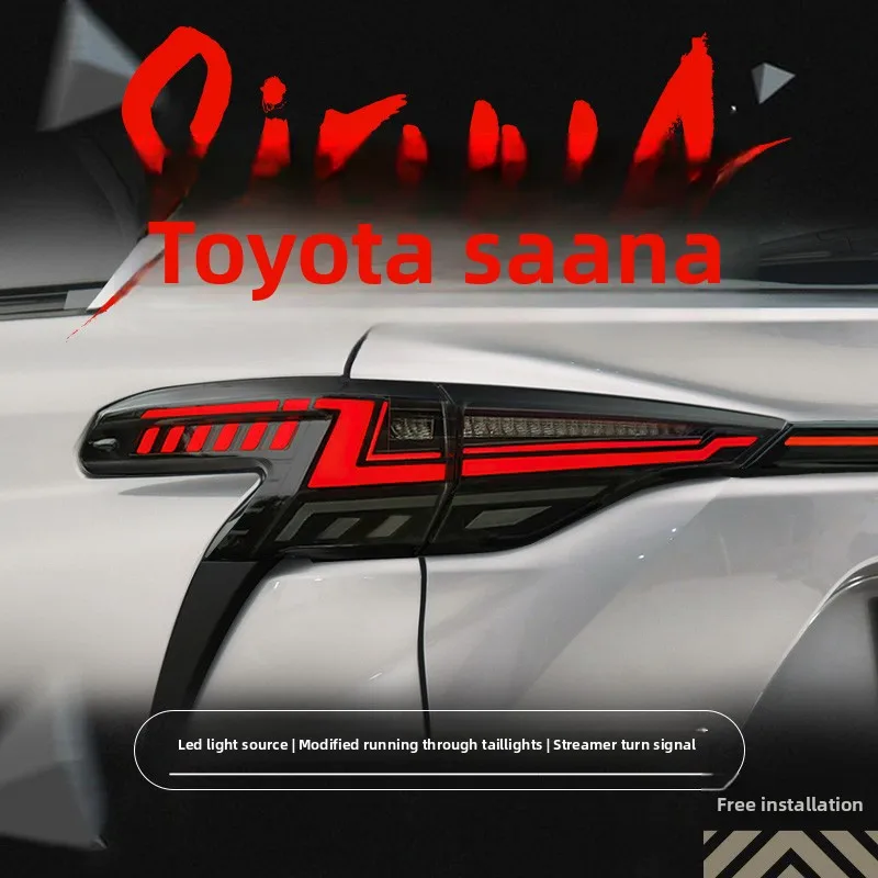 Dynamic LED Running Water Turn Signal for Toyota New for Sienna Clear Lens Color 12V Tail Light Assembly for Sienna Modified