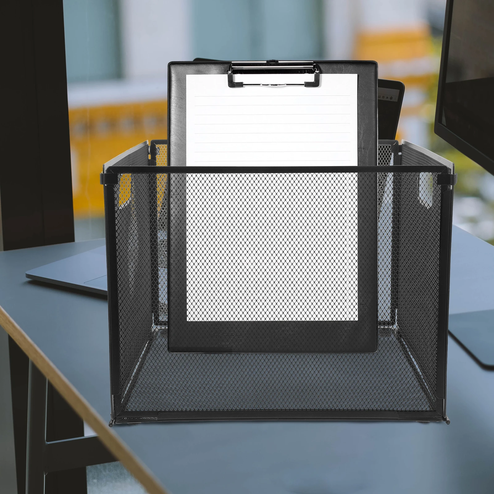 

Настольный органайзер для файлов, металлическая сетка, стеллаж для хранения документов для офиса, школы, домашнего использования, подвесной держатель для папок, настольные аксессуары