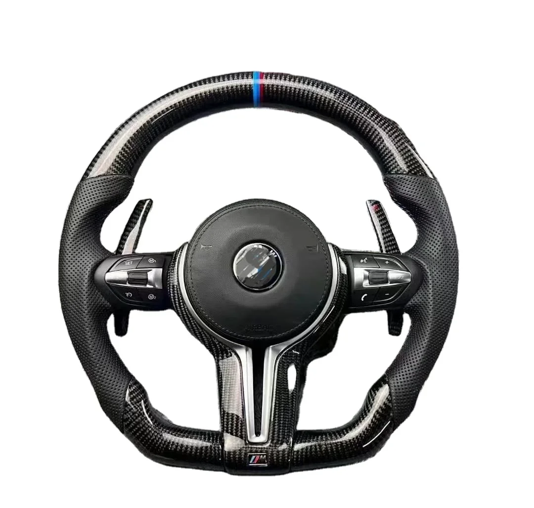 عجلة قيادة قابلة للتخصيص لسيارات BMW E Chassis F Chassis E60 E90 F31 F32 F33 F34 F35 عجلة قيادة من ألياف الكربون التحديثية #3