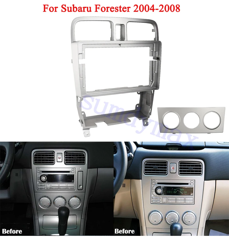 

Автомобильный радиоприемник 2 Din 9 дюймов, установка DVD GPS Mp5 ABS PC, пластиковый корпус для Subaru Forester 2004-2008, комплект для приборной панели