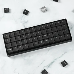 CFX Black Transparent Low Profile PBT Choc Keycaps RGB for Kailh 1350 Low Profile Switch Mechanical Keyboard Ultra Thin Keycaps