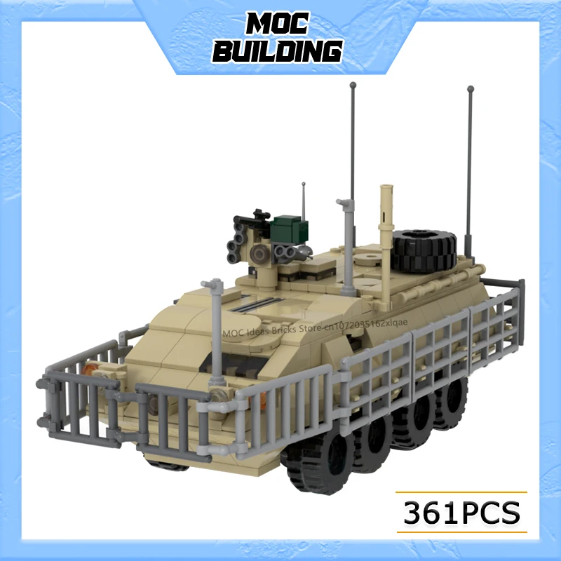 MOC Building Blocks Military Vehicle Series Armored Troop Carrier Model DIY Assemble Bricks Truck Toys Collection Display Gifts