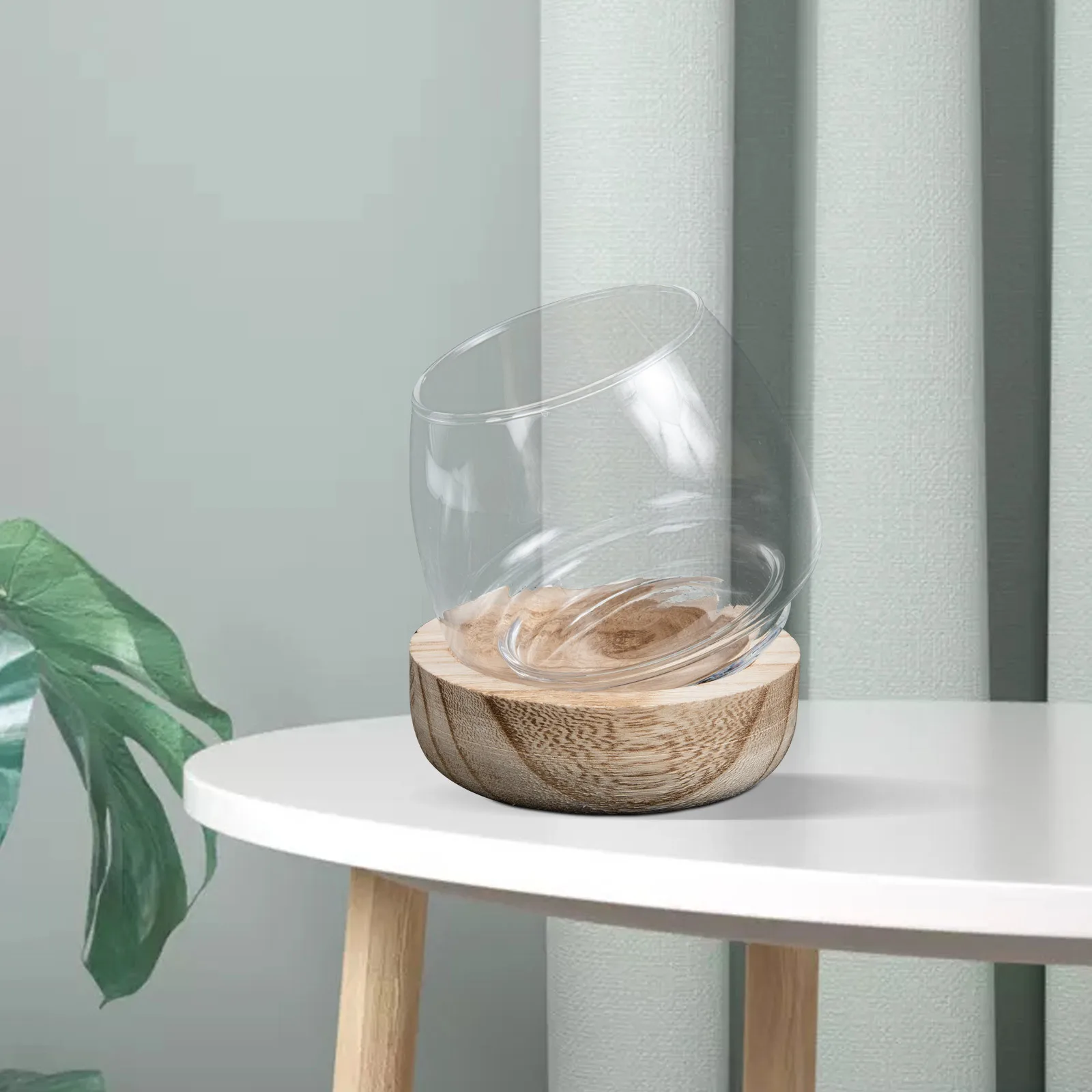 

1pcs Glass Vase Fish Tank Transparent Hydroponic Flowerpot Micro Landscape Bottle For Home Decor Plant Storage Pot Simple