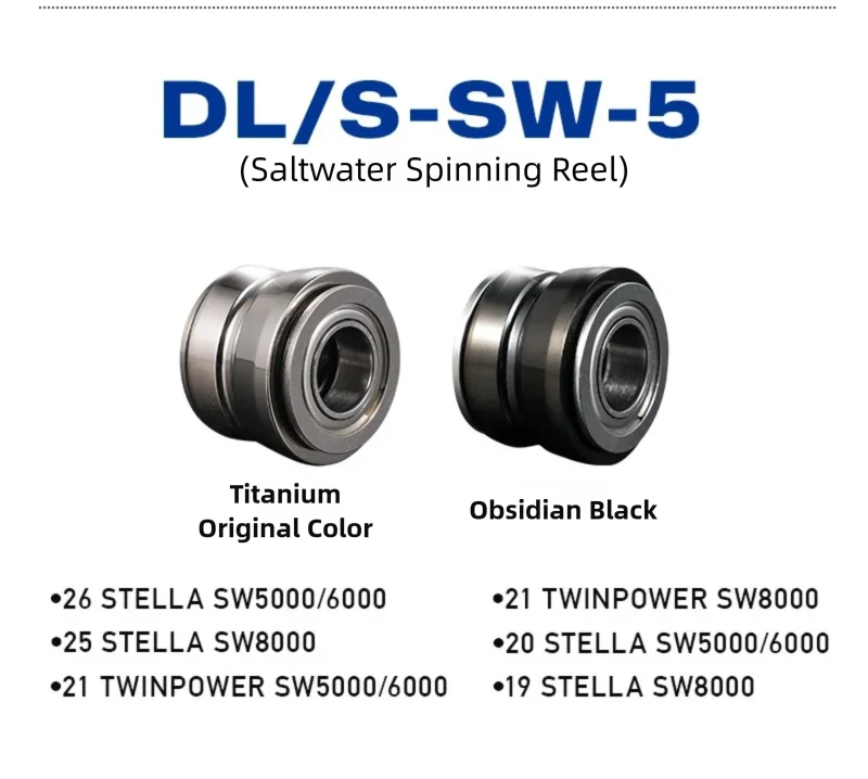 PYL Titanlegierung Doppellager-Schnurführung - Salzwasserbeständige Spinnrolle Schnurführung für Shimano/Daiwa Upgrade – Detail 9