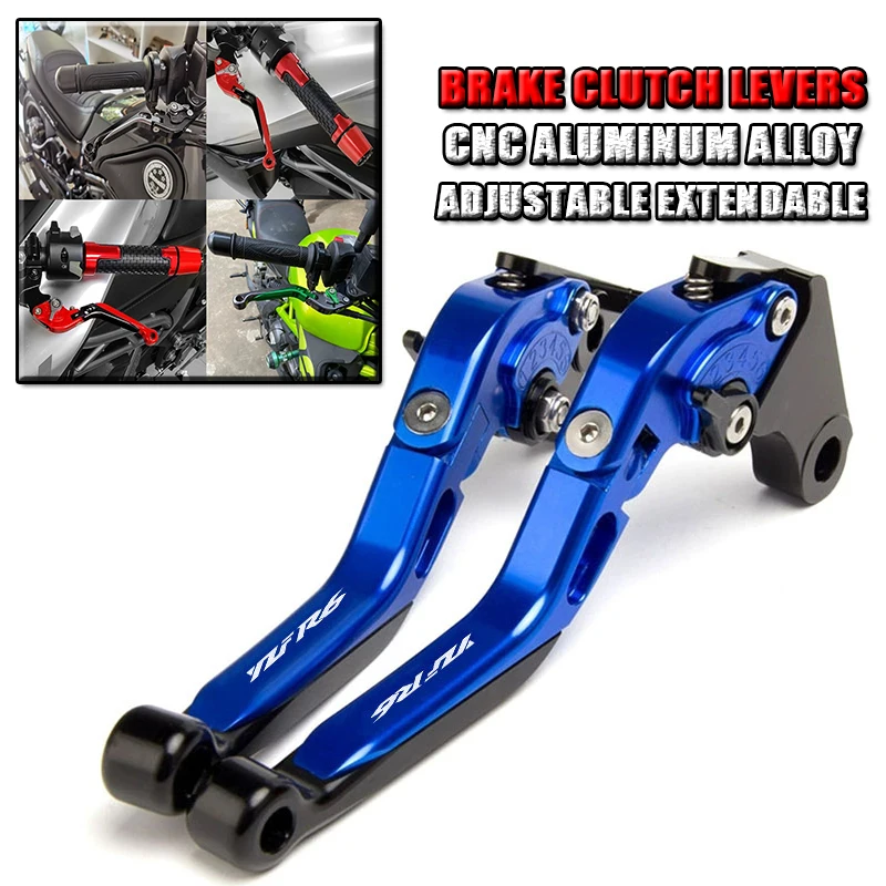 

For Yamaha YZF R6 YZFR6 2005-2016 Motorcycle Accessories CNC Clutch Lever Brake Lever Extendable Foldable Adjustable Levers