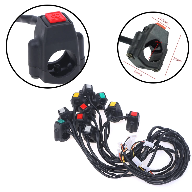 Durable ATV Motorcycle Dual Sport Quad Start Horn Kill Off Stop Switch Button Motorbike Accessories Control Handle Switches