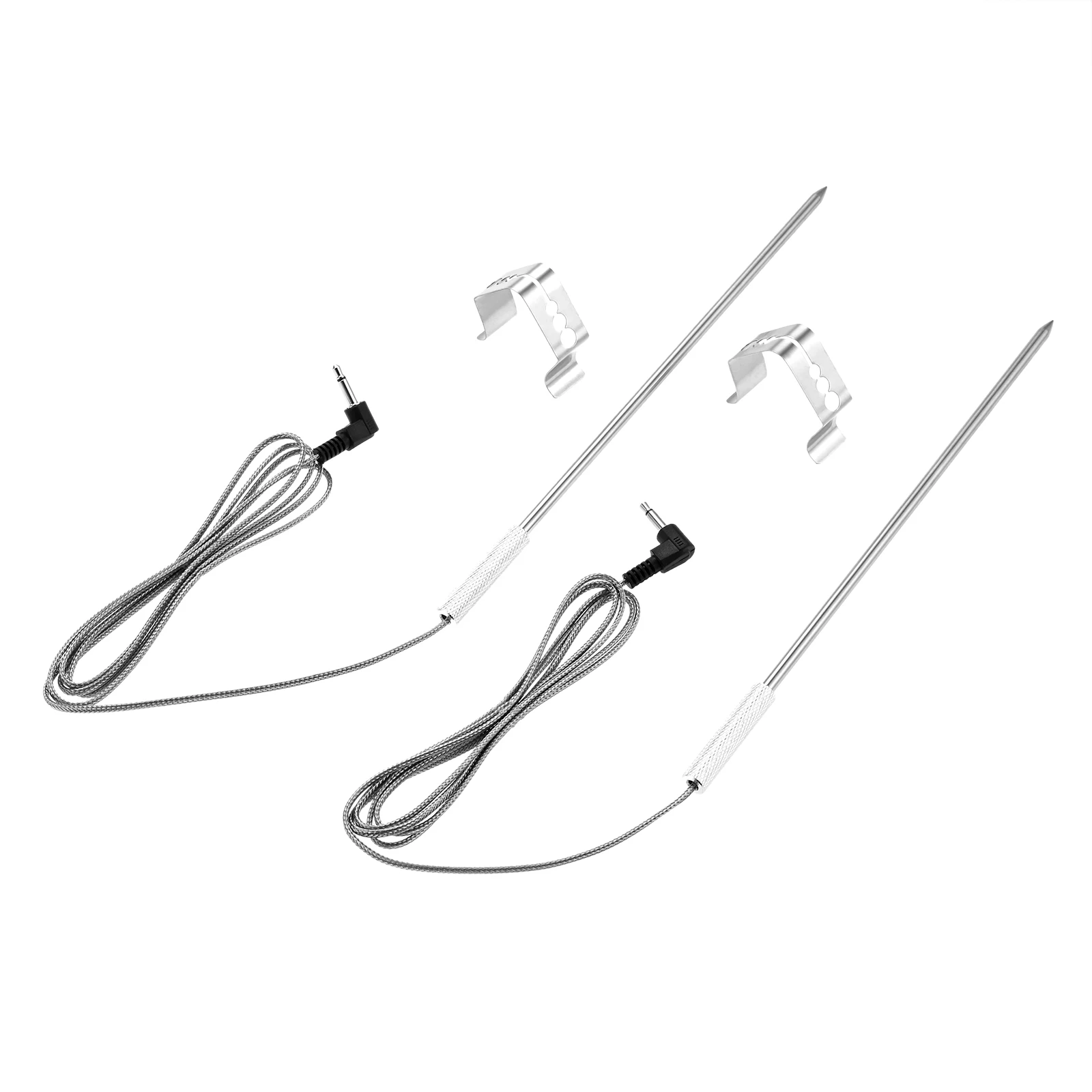 2Sets Replacement Meat Probe Compatible with Expert Commodore Pellet Grill and Smoker Suitable for All Kinds of Meat Temperature