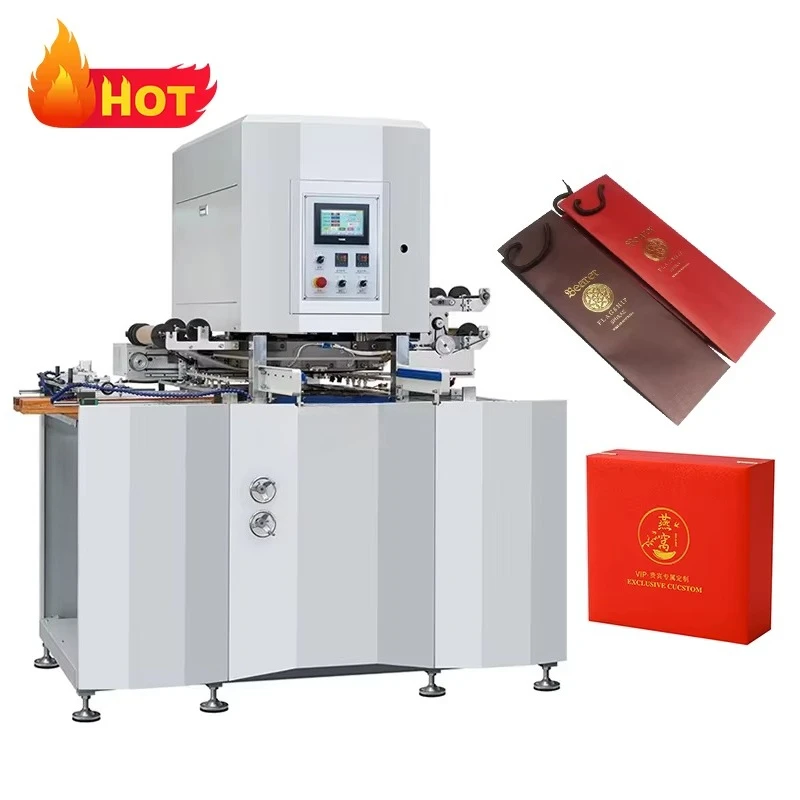 Automatic Card Paper Leather Embossing Bronzing Logo Machine Electric Hardcover Gold Heat Hot Foil Stamping Machine for Package