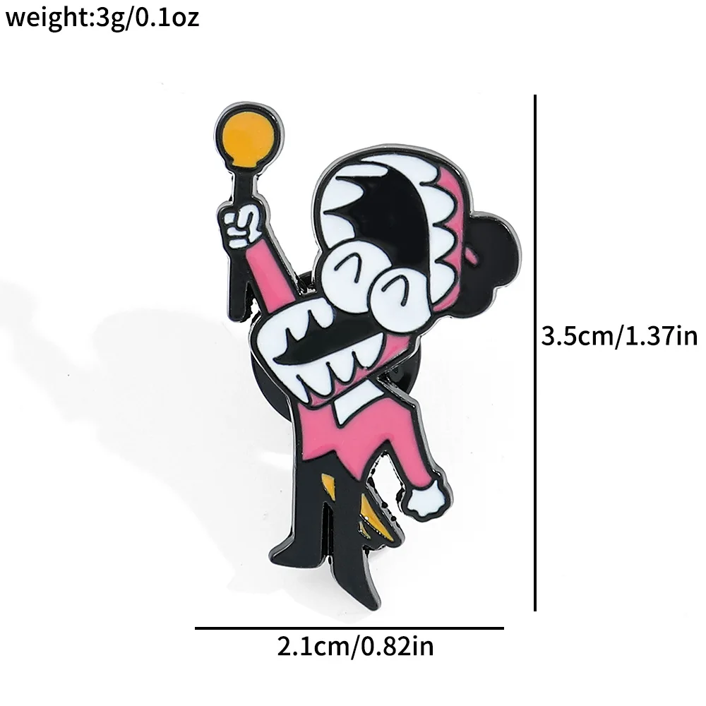 The Amazing Digital Circus Cartoon Brooches Jax Pomni Enamel Lapel Pins Circus Theater Metal Badges for Backpack Accessories