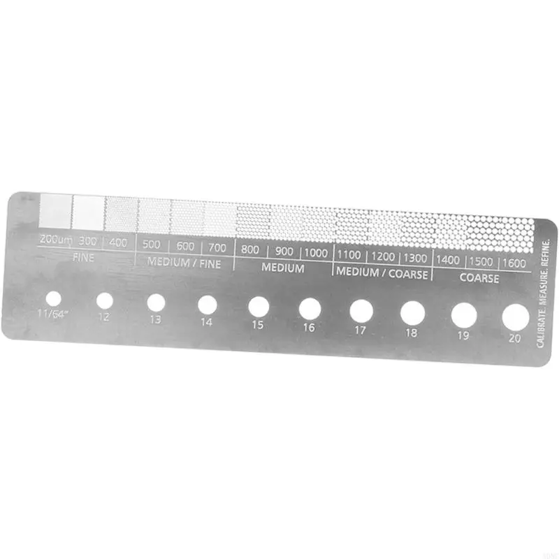A0NC Coffee Size Measure Tool Coffee Ruler Coffee Size Measurement Ruler Coffee Bean Grinder Accessories