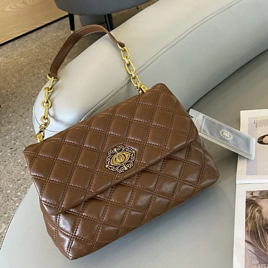 

Luxury Designer Messenger Bag Leather For Ladies - Women's Chic Shoulder Bag Classic Elegant Handbag