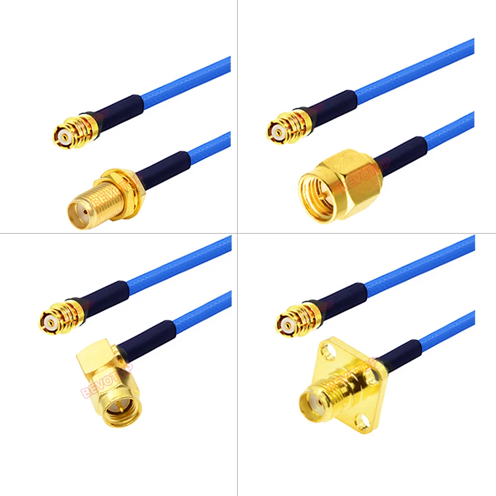 1PCS RG405 High Frequency 6GHz SMP Male to SMA Female Jumper Cable Male Plug Pigtail BEVOTOP