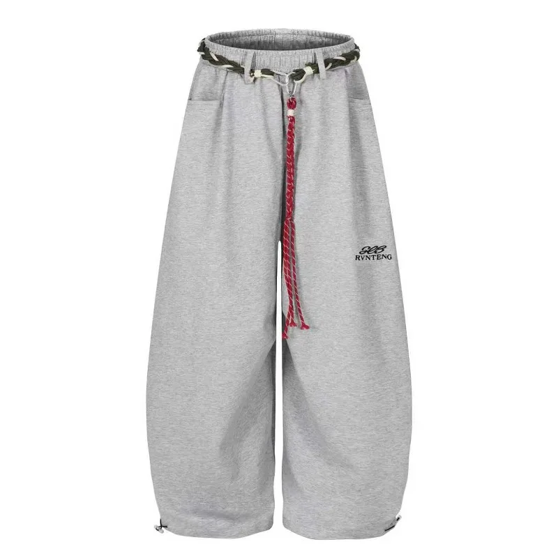 2026 New Women Baggy Letter Print Sweatpants Oversize Dance Pants Harajuku Korean Style Vintage Y2k Hip Hop Wide Leg Trousers