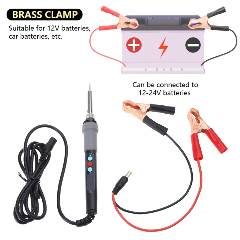 Imagem -06 - Ferro Solda Lcd com Braçadeiras Latão Ferramentas Soldagem Temperatura Ajustável Baixa Solda 12v 24v 1872w