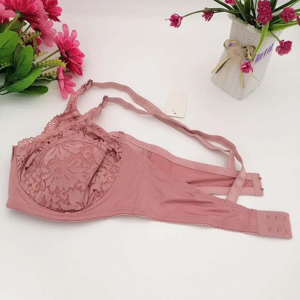 Transparent underwear Mother's bra large size sexy lace bra for women high quality underwire push up bralette pad Cotton bh C17