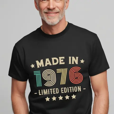 1976 50th Birthday T-Shirt Funny 50th Gifts for Men Women Shirt Classic 50th T-Shirt Vintage Graphic Printed Tee Cotton Tops
