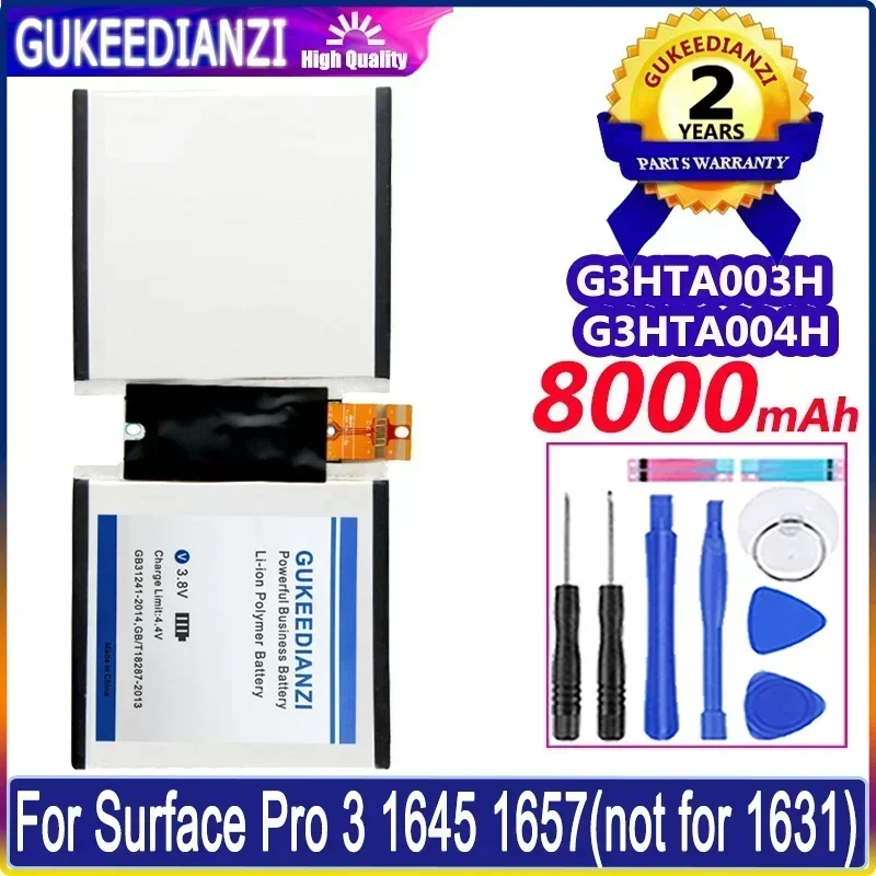 Large Capacity Replacement Batteries  For MICROSOFT SURFACE PRO 3 1631 1645 1657 G3HTA009H 1577-9700/G3HTA003H G3HTA004H Battery