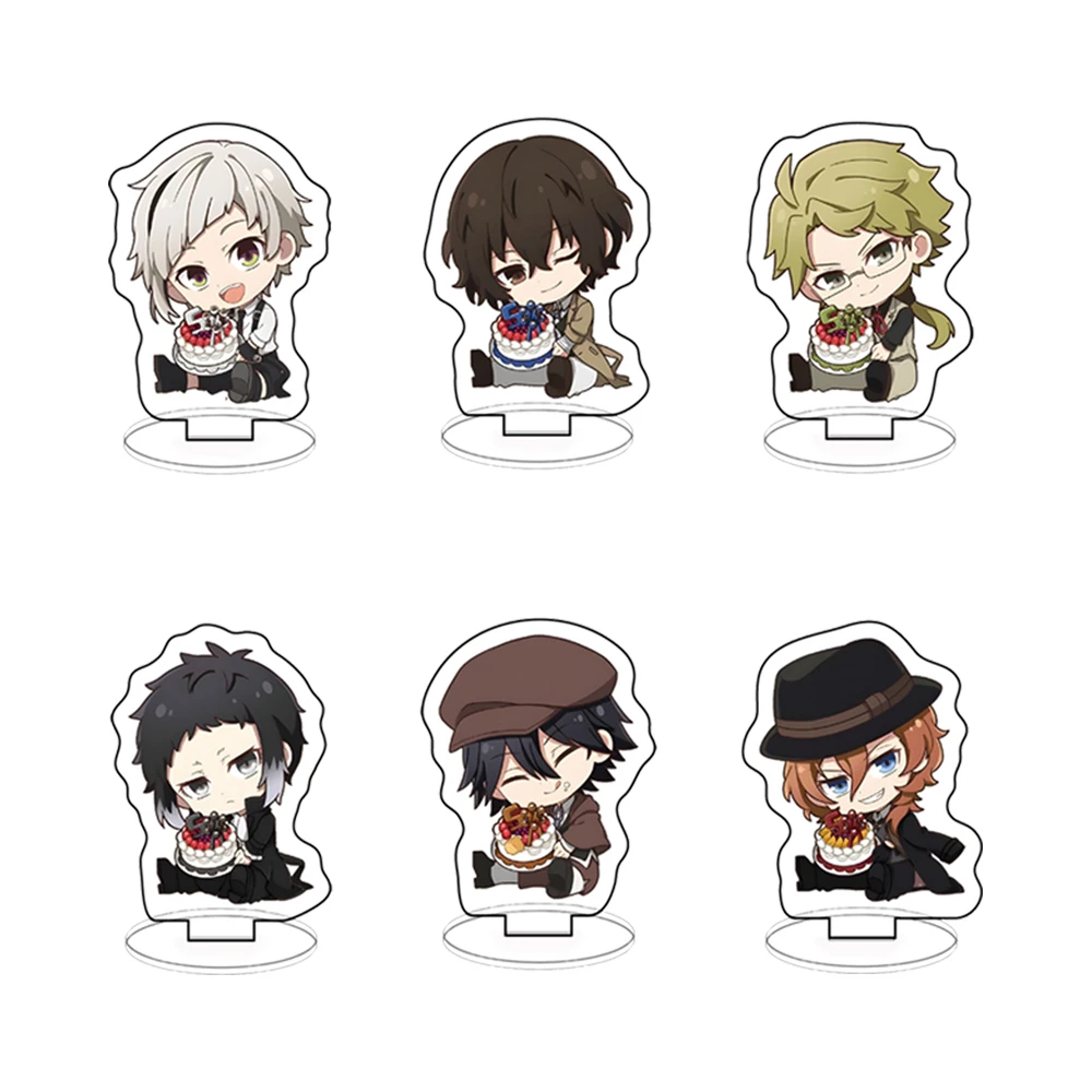 10cm New Anime Bungo Stray Dogs Acrylic Stand Model Figure Cosplay Plate Holder Topper Birthday Fans Desk Decor Plate Gift