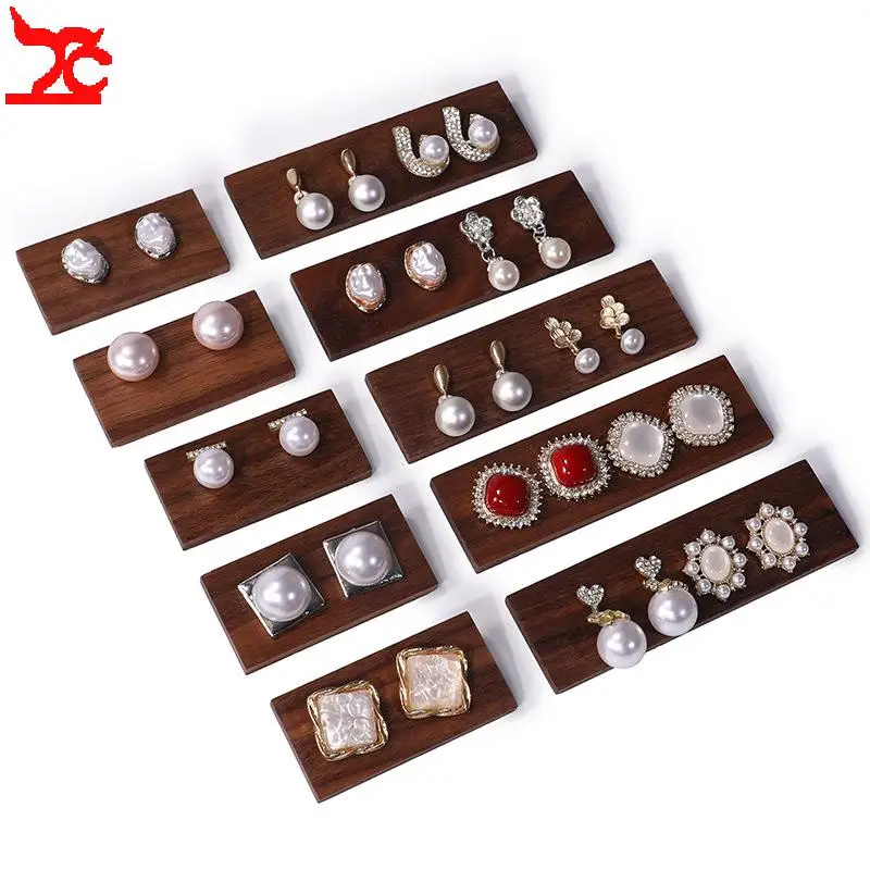 

6pcs Jewelry Display Vintage Walnut Wood Earring Blanks 2/4 Holes DIY Jewelry Making Supplies Handmade Craft Findings