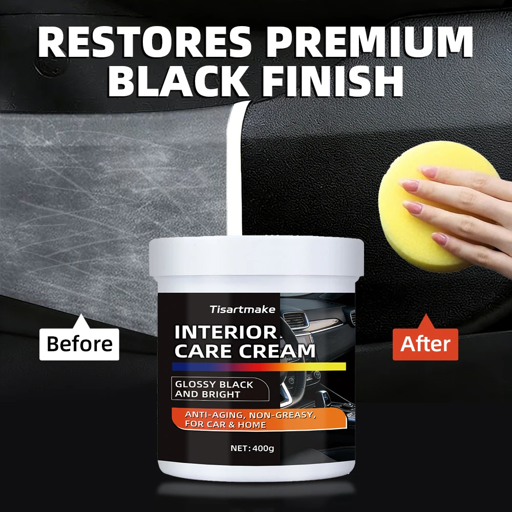 Cire de rénovation automobile ultra-résistante 400g - Réparation rapide des rayures, restaure et protège les pare-chocs, les intérieurs et le tableau de bord de la voiture