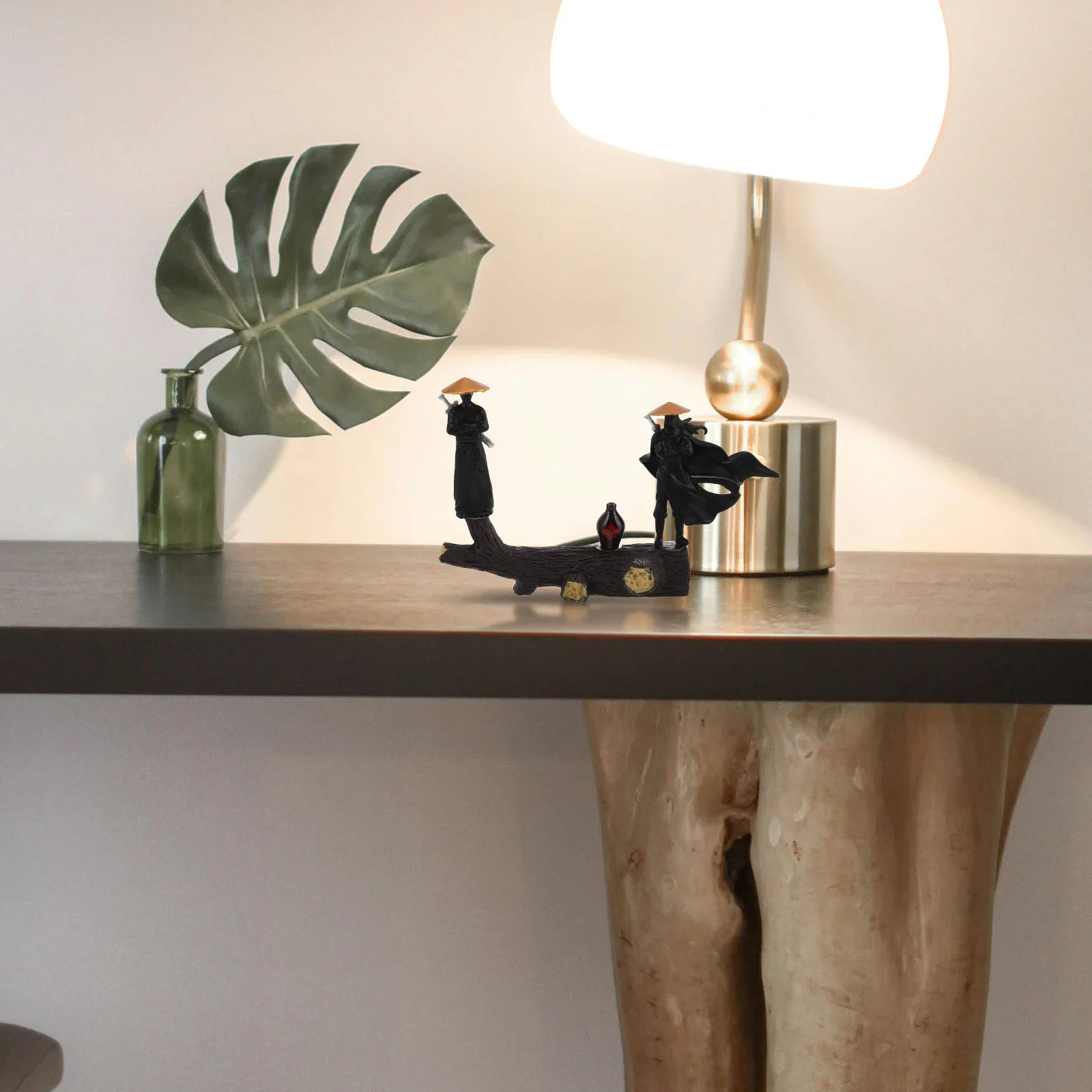 

1Set Ancient Chinese Warrior Car Dashboard Traditional Office Decor Miniature Bonsai Micro Landscape Sculpture Desktop Ornament