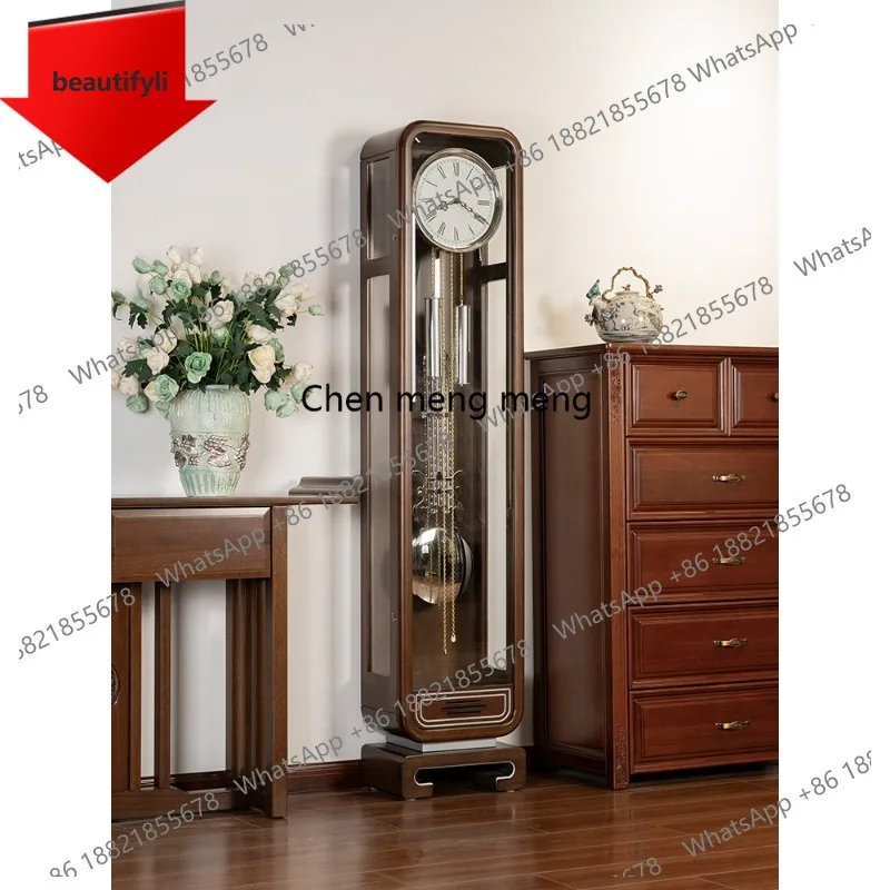 

Germany Helmler new Chinese floor clock living room villa retro mechanical pendulum clock vertical table clock European a48