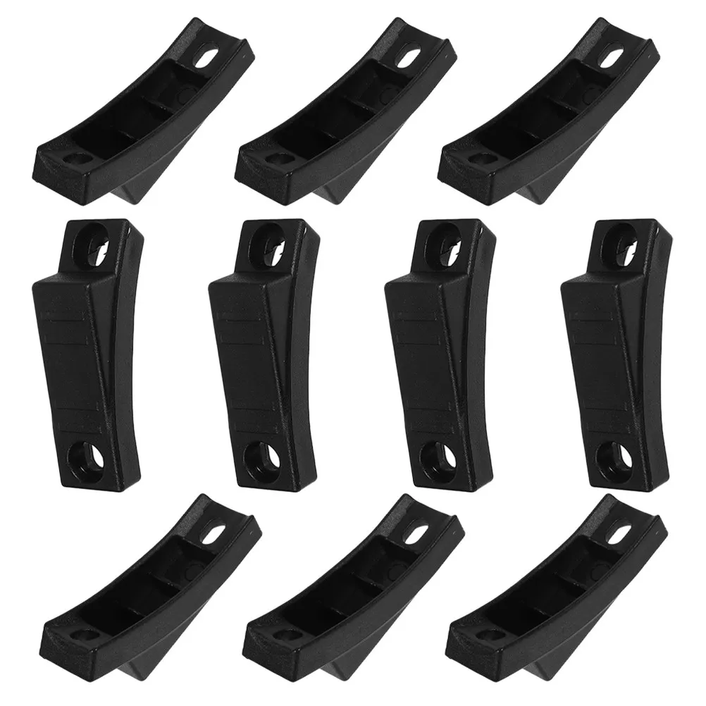 10Pcs Furniture Leg Pads Plastic Boat Shaped Floor Protectors Non Slip Chair Foot Covers Office Iron Frame Chair Scratch Noise