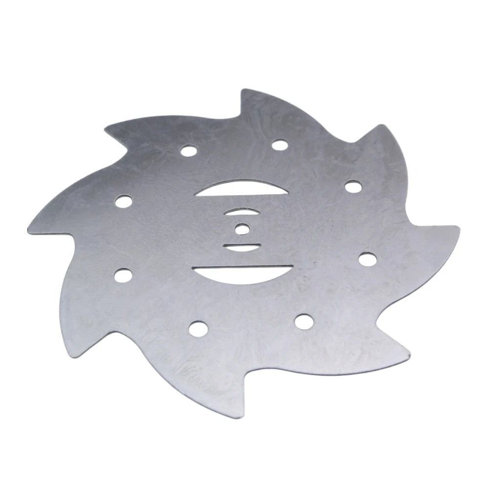 Curved 6 Inch 3 Hole Trimming Blade High Hardness Alloy Steel Accessory For Grass Trimmer Lawn Mower