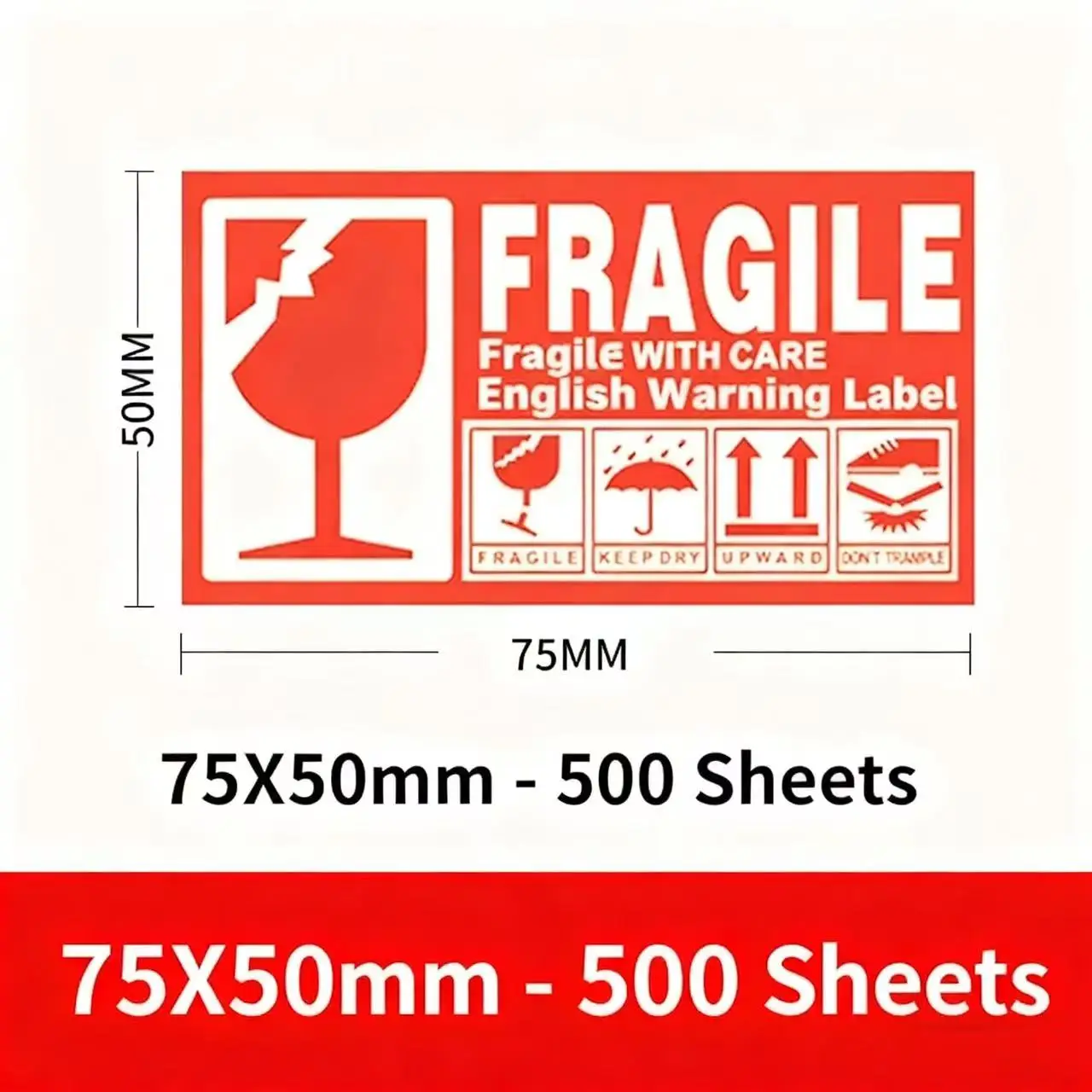 Adesivi per avvisi merci fragili: etichette durevoli, facili da applicare per spedizioni delicate, prevengono danni sicuri e visibili efficacemente