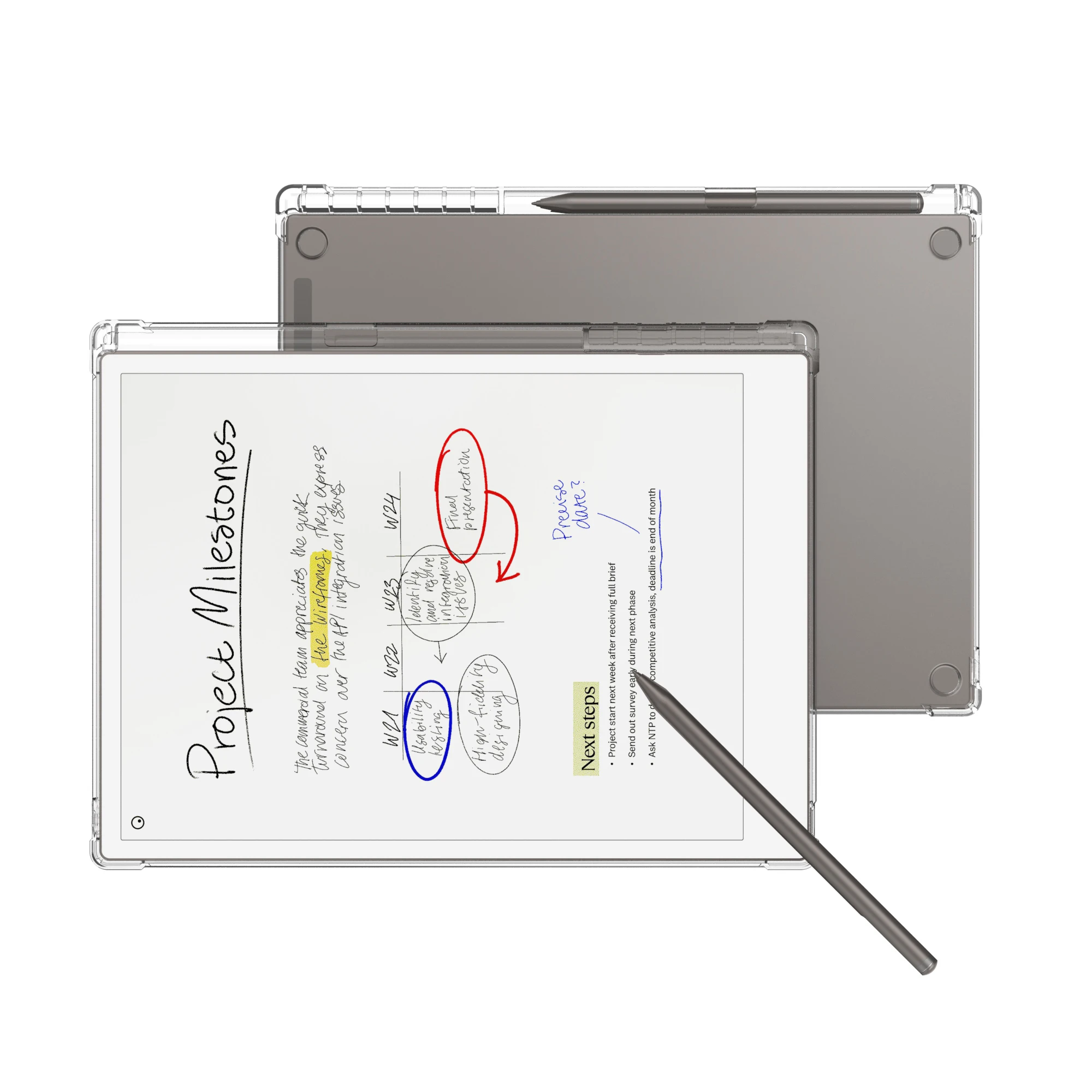 for Remarkable Paper Pro Tablet Clear Case (11.8