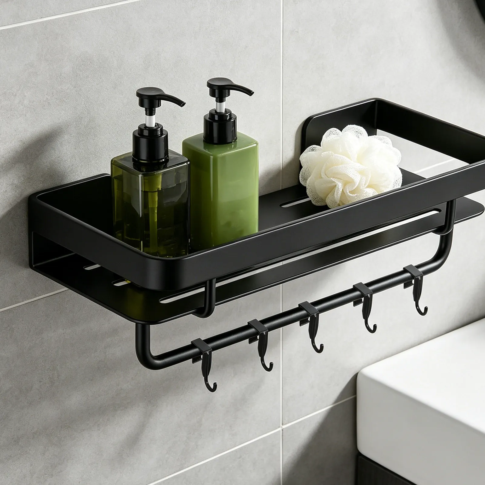20Pcs Cubicle Hooks Black Plastic Clip on Office Divider Organizer Hangers for Bags Clothing Hats Space Saving Shelf Accessories