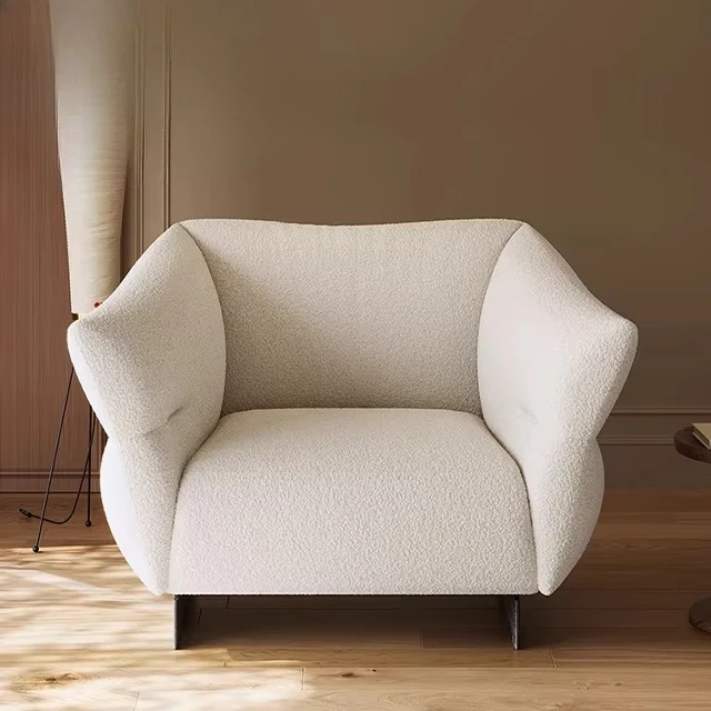 Modern Italian Fabric Leisure Chair Single Sofa Luxury Home Interior Living Room Furniture Armchair