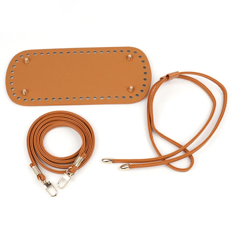 High Quality Leather Handbag Shoulder Strap Woven Bag Set Bag Bottom Flap Cover Hardware Accessories DIY Knitting Crossbody Bags