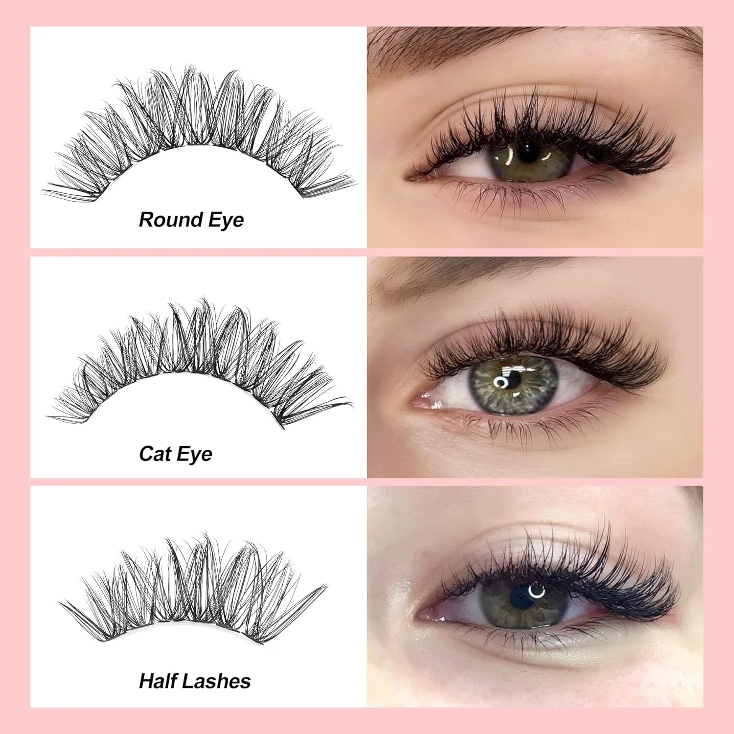 인기 판매 중! 유럽 및 미국 스타일 초고밀도 200 클러스터 인조 속눈썹 - 자연스럽고 편안한 착용을 위한 재입고