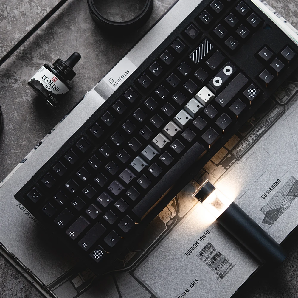 

Колпачки для клавиш FBB OPXY PBT, набор колпачков Dye-SUB для 61/68/84/87/96/100/104/108 клавиш, механические клавиатуры с вишневым профилем, колпачки для ключей, набор «сделай сам»