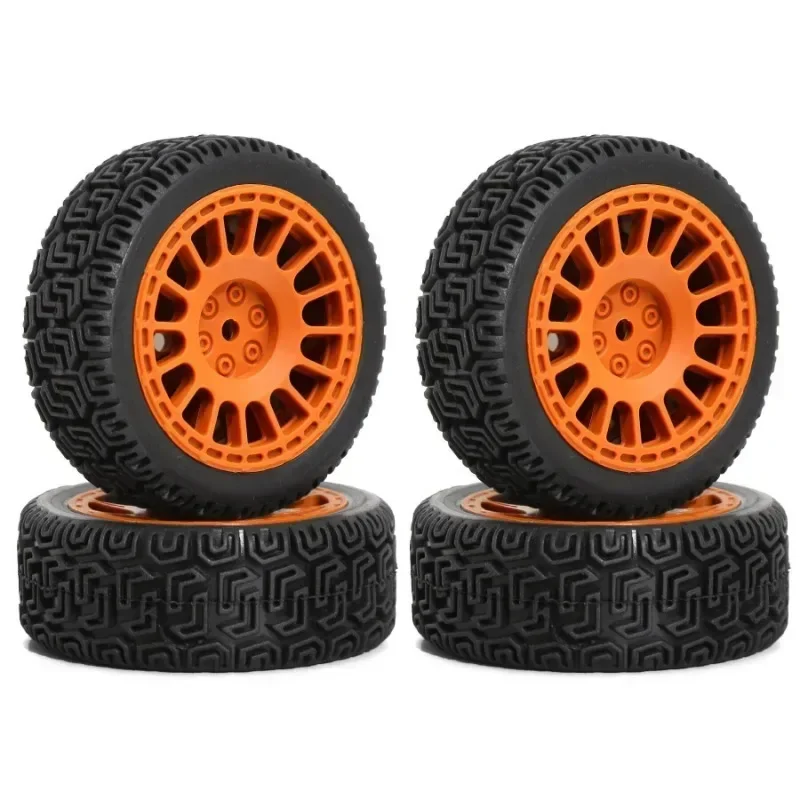 

4pcs 68mm Rally Tires Rubber Tire Wheel Tyre for Tamiya XV02 TT01 1/10 RC Rally Racing Car Upgrade Parts