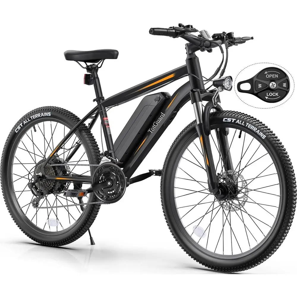 

27.5 500W Adult Electric Mountain Bike, 48V 499Wh Removable Battery, 21-Speed Gears, Lockable Suspension Fork