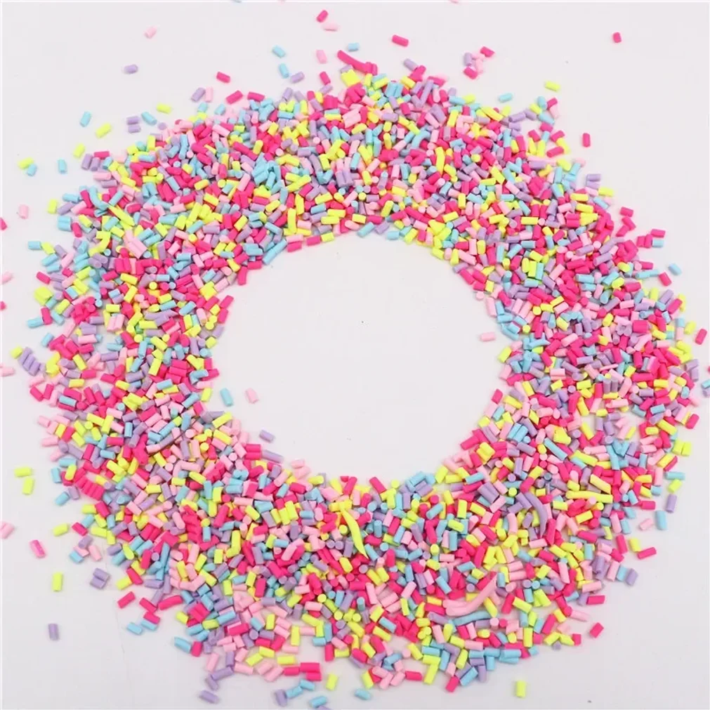Colourful Mix Cylindrical Polymer Clay Slices Sprinkles for Slime Filling Clay DIY Crystal  Crafts Tiny plastic klei Accessory