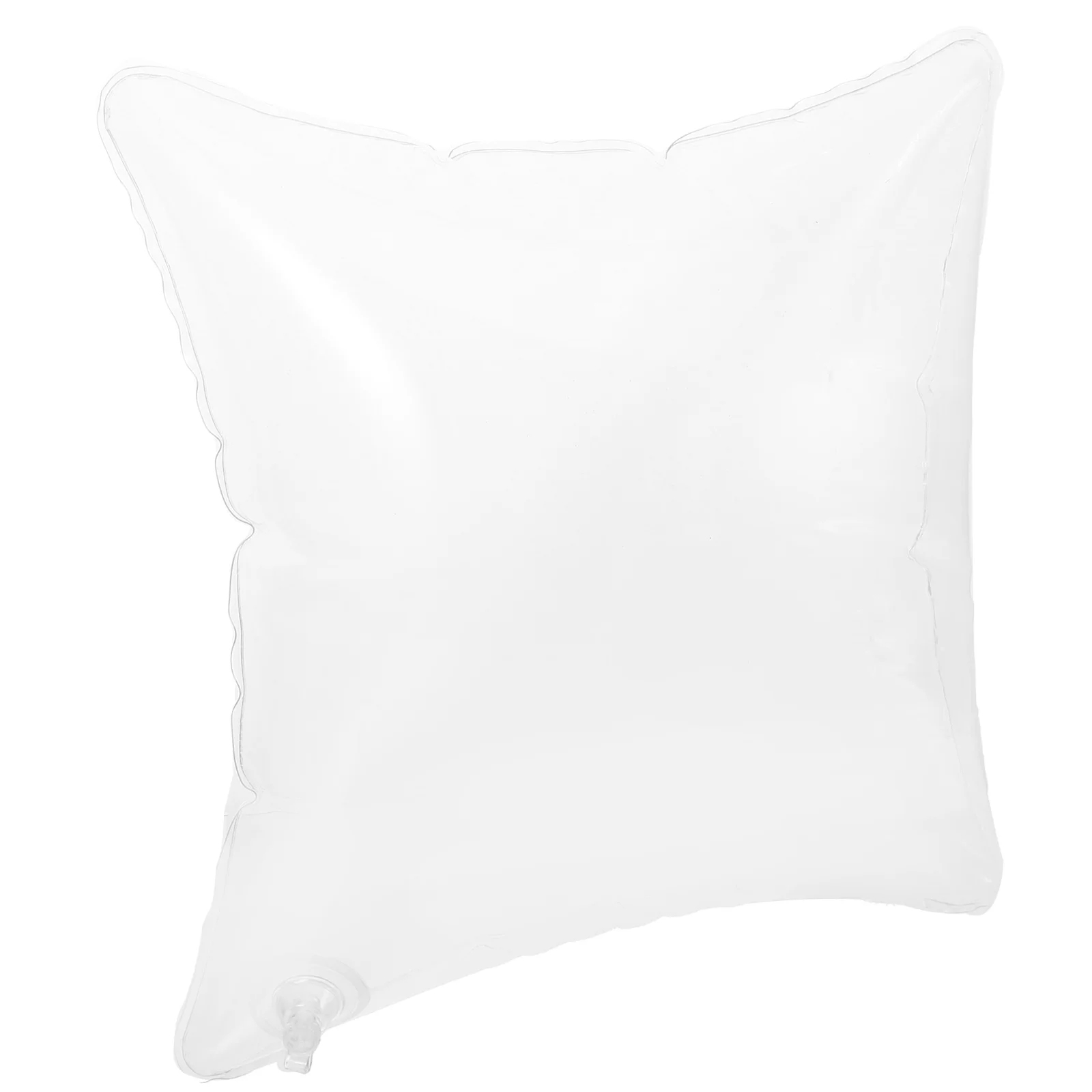 

Inflatable PVC Transparent Pillow 50cm*50cm Camping Travel Foldable Adjustable Height Clear Inserts Pillows Cushions